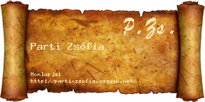 Parti Zsófia névjegykártya